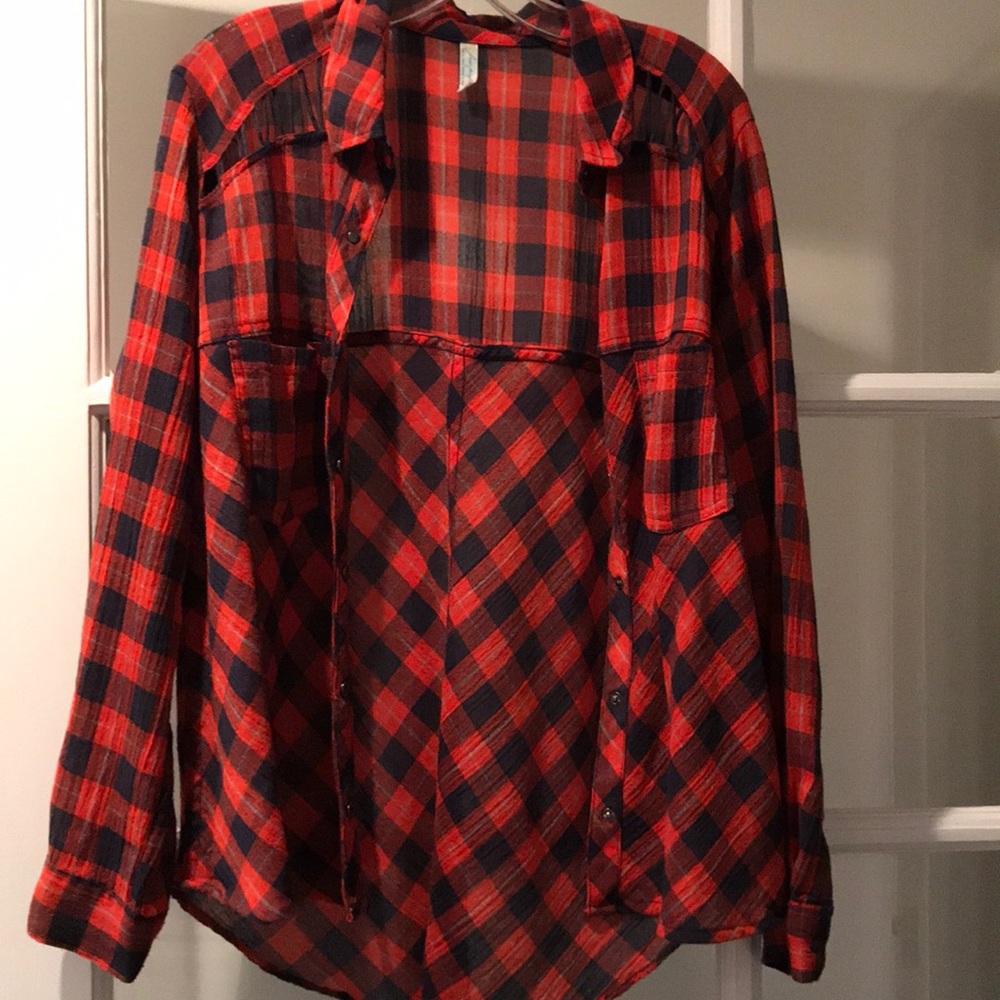 Free people plaid blouse
